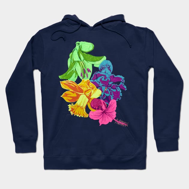 Octopus Flower Garden Hoodie by RaLiz